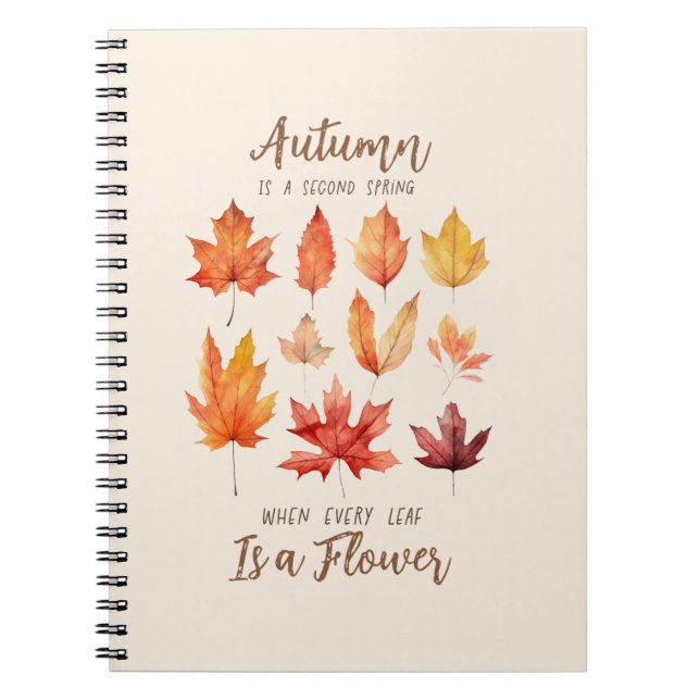 Carnet L'automne est le deuxième printemps (Devant)