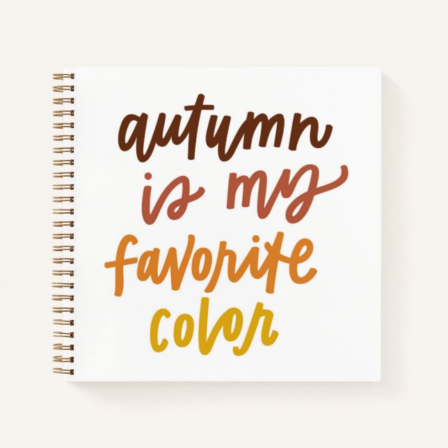 Carnet "L'automne est ma couleur préférée" (Devant)