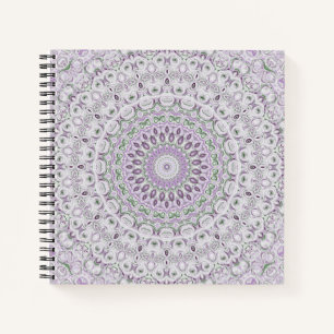Carnet Lavande et vert Mandala Motif Design