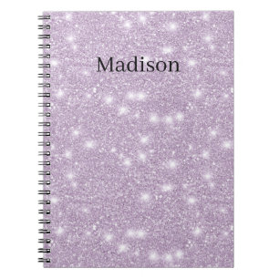 Carnet Lavande Féminin Faux Paillettes Brillance