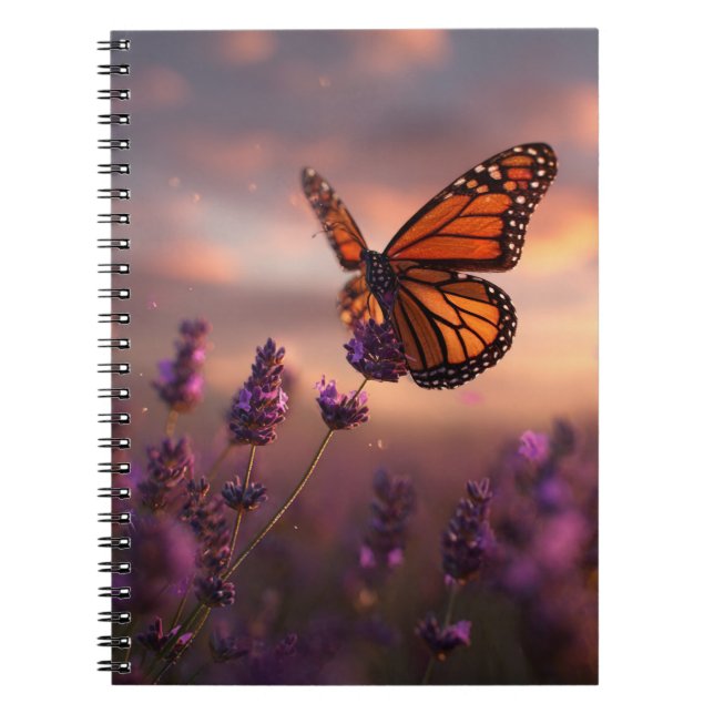 Carnet Lavande Monarch (Devant)