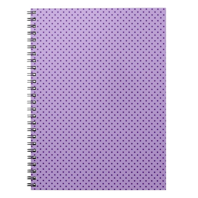 Carnet Lavande Polka violet point classique minima (Devant)