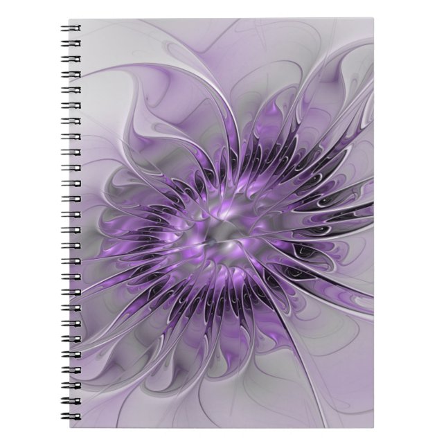 Carnet Lavender Flower Dream Modern Abstract Fractal Art (Devant)