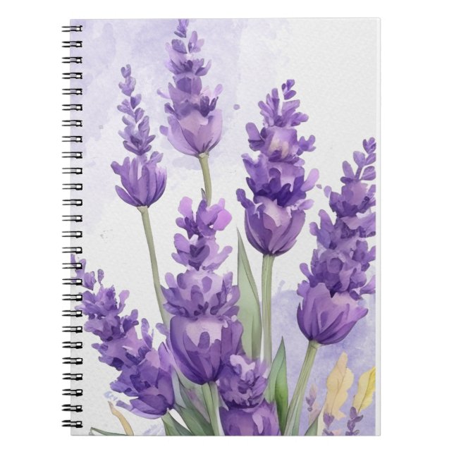 Carnet Lavender Flower Notebook | Soft Purple Floral Jour (Devant)