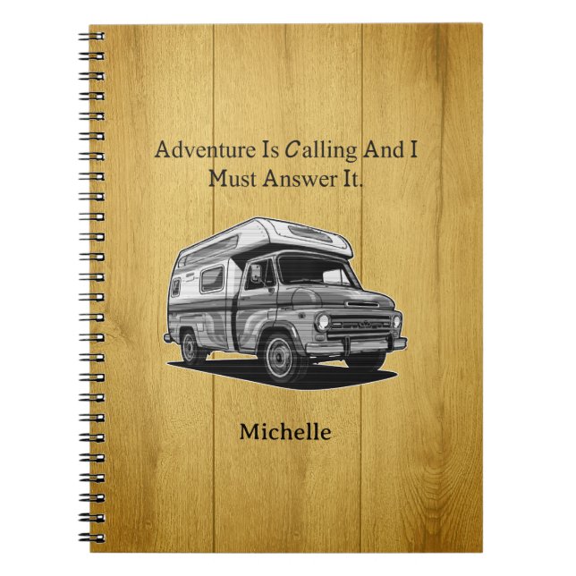 Carnet L'aventure appelle, je dois répondre, explorer le  (Devant)