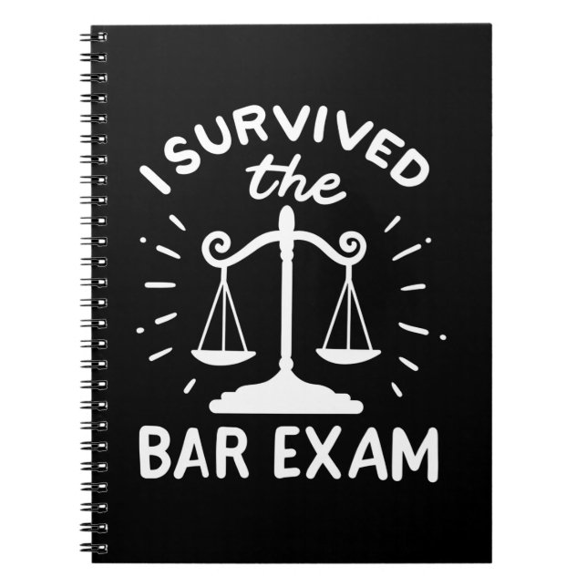 Carnet L'Avocat A Survécu À L'Examen Bar (Devant)