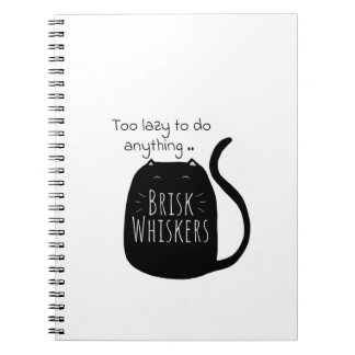 Carnet Lazy black cat Spiral Photo Notebook