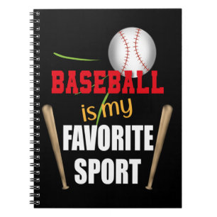 Carnet Le baseball est mon sport préféré, joueur amateur 