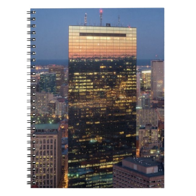 Carnet Le bâtiment de Boston avec la lumière traîne sur (Devant)