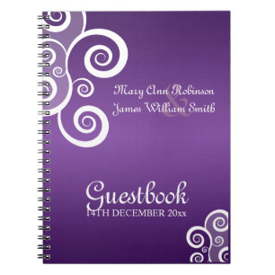 Carnet Le blanc de Guestbook de mariage tourbillonne