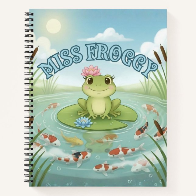 Carnet Le bloc-notes en nénuphar de Mademoiselle Froggy (Devant)