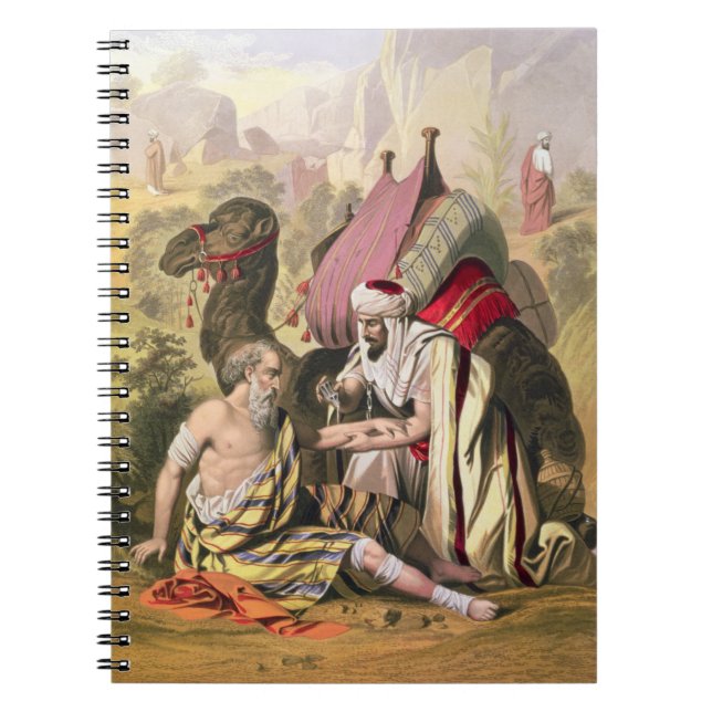 Carnet Le bon Samaritain, d'une bible imprimée par (Devant)