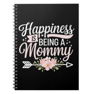 Carnet Le bonheur est d'être une maman florale Fête des M