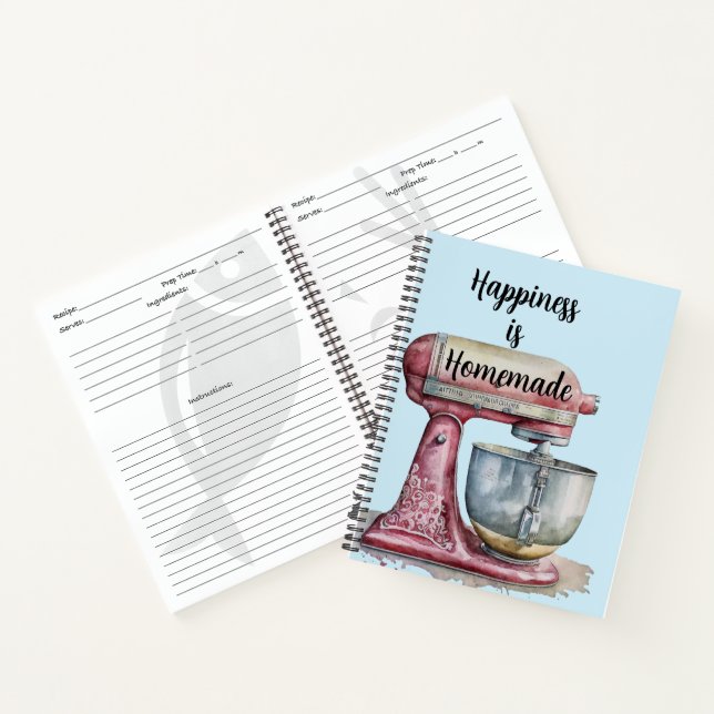 Carnet Le bonheur est une recette maison (Intérieur)