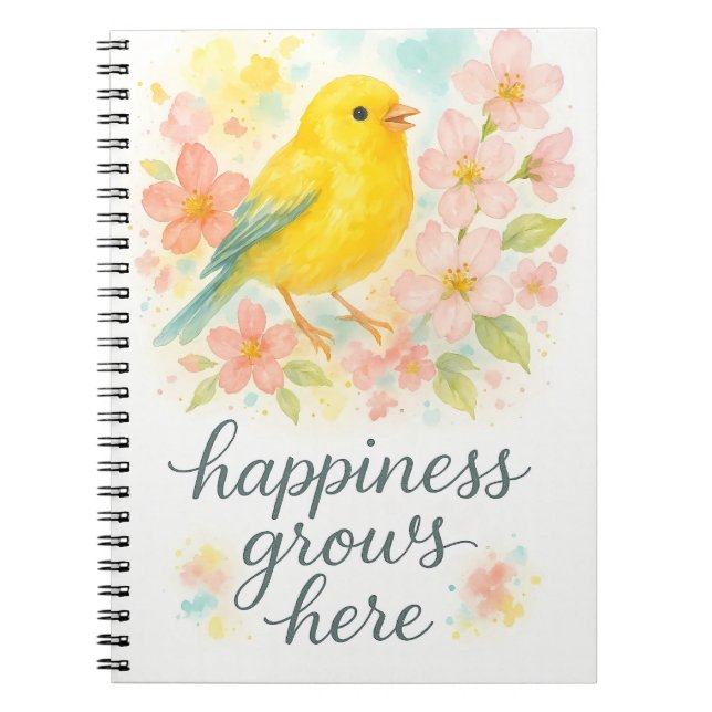 Carnet Le bonheur grandit ici  (Devant)