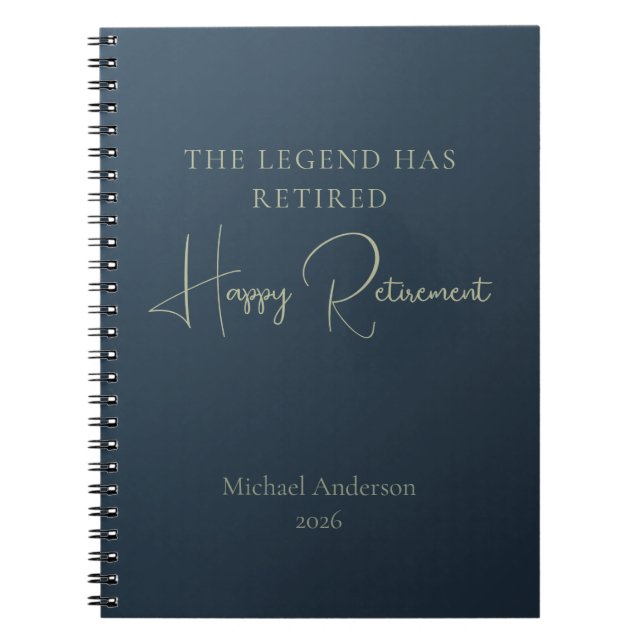 Carnet Le Cadeau de Retraite de la Légende (Devant)