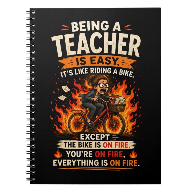 Carnet Le cadeau le plus drôle pour un enseignant ! 🍎🔥 (Devant)