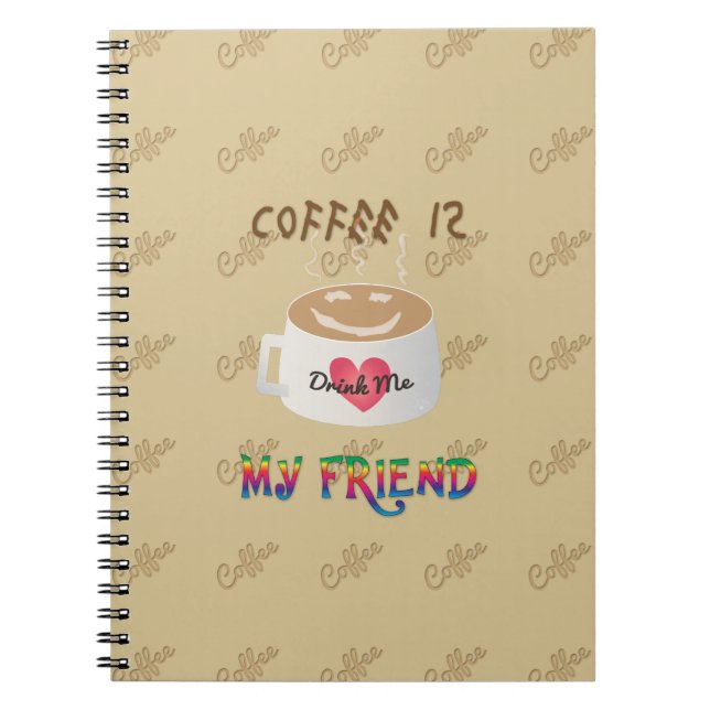 Carnet Le café est mon ami (Devant)