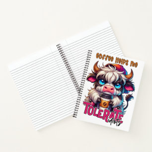 Carnet Le café m'aide à tolérer les idiots