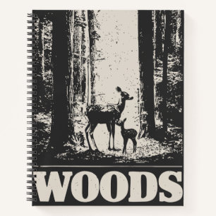 Carnet Le cerf minimaliste et la faune dans les bois   Vi