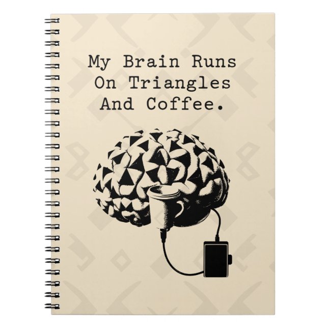 Carnet Le Cerveau Fonctionne Avec Des Triangles Café Humo (Devant)