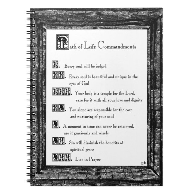 Carnet Le chemin de vie des commandements (Devant)