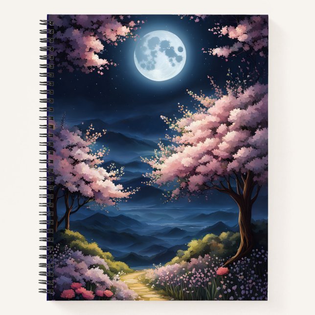 Carnet Le clair de lune en fleurs (Devant)