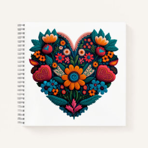 Carnet Le coeur des fleurs inspiré par l'Ukraine