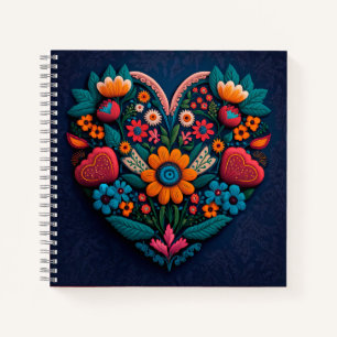 Carnet Le coeur des fleurs inspiré par l'Ukraine