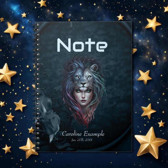 Carnet Le coeur du lion et la force féminine (Créateur téléchargé)