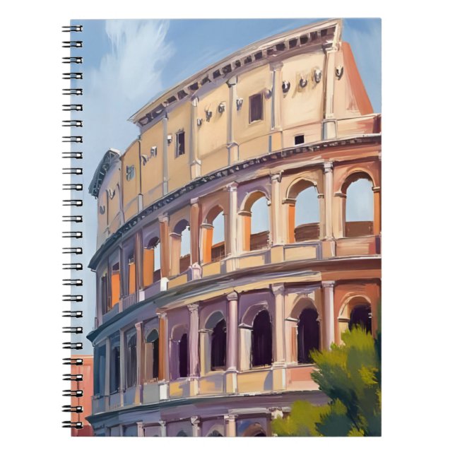 Carnet Le Colisée Rome Aquarelle Voyage  (Devant)