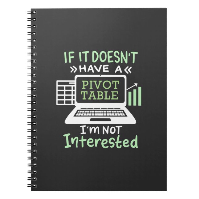 Carnet Le comptable possède un tableau croisé dynamique (Devant)