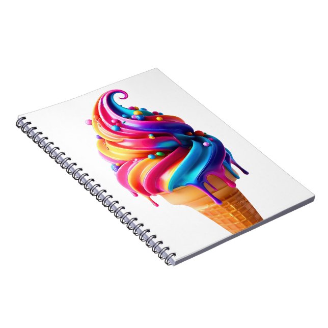 Carnet Le cône de glace classique vibrant de SlipperyJoe' (Côté Droit)