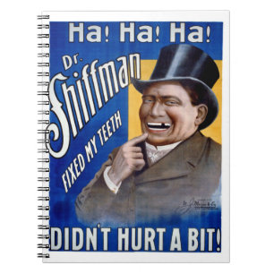 Carnet Le dentiste a fixé mon poster vintage de dents