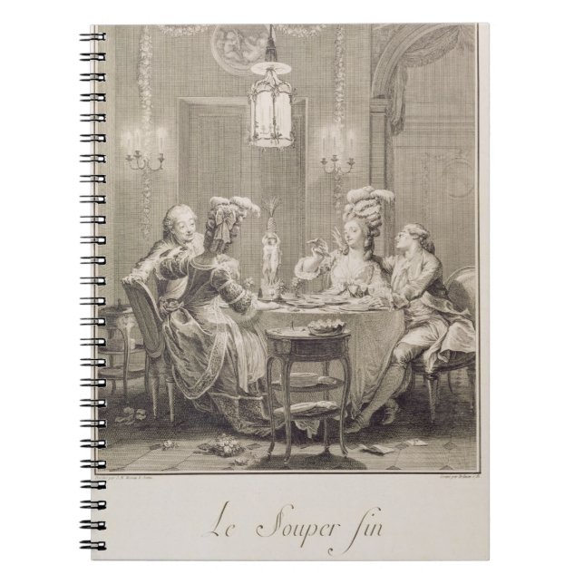 Carnet Le dîner fin, 1781, gravé par I.S. Helman (17 (Devant)