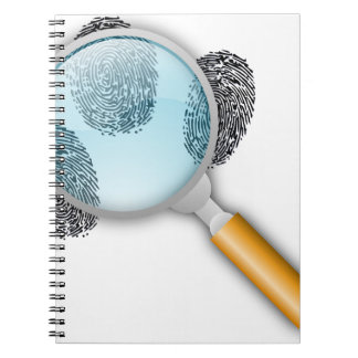 Carnet Le doigt révélateur de découverte d'indices relève