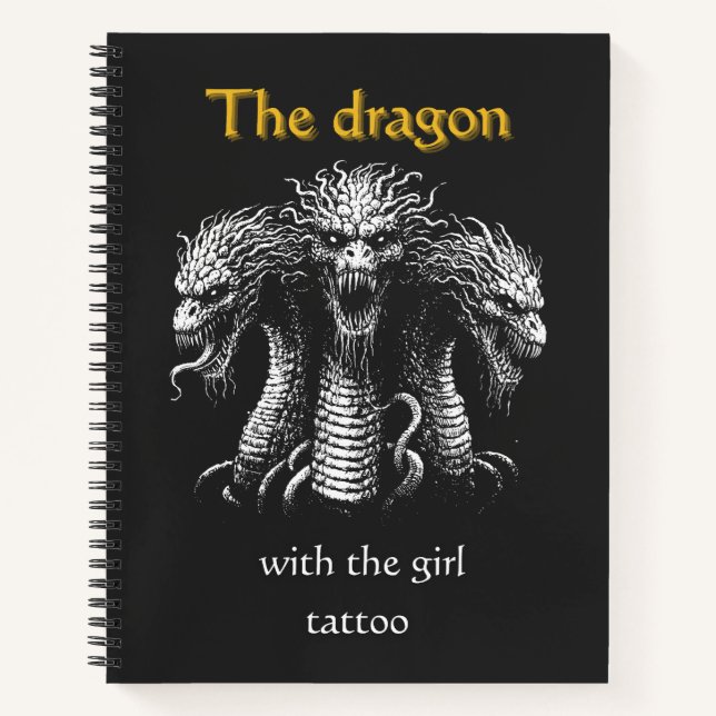 Carnet Le Dragon avec la fille tatouage - Drôle sombre (Devant)