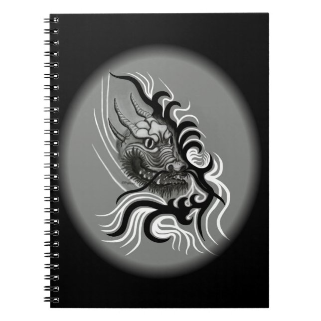 Carnet Le dragon chinois à la toiture de tatouage (Devant)