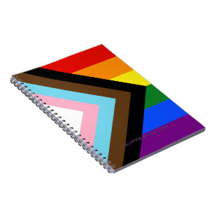 Carnet Le drapeau de fierté Progress de SlipperyJoe six h