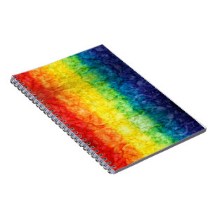 Carnet Le drapeau tie-dyé de SlipperyJoe arc-en-ciel pres