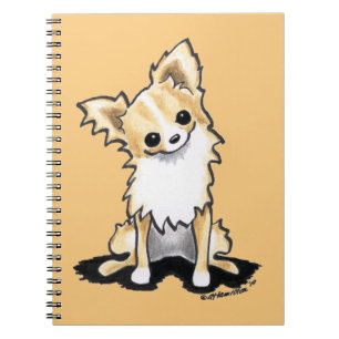 Carnet Le faon et le chiwawa à cheveux longs blanc se