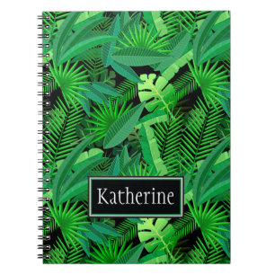Carnet Le feuille de palmiers tropicaux ajoute votre