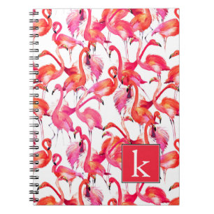 Carnet Le Flamant rose d'aquarelle dans les aquarelles