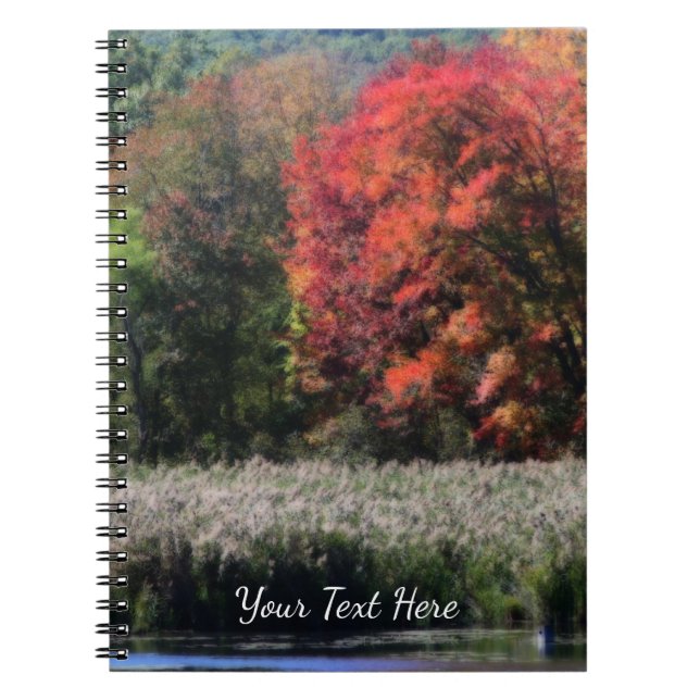 Carnet Le Foliage D'Automne Bordant Une Nature Marécageus (Devant)