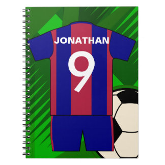 Carnet Le football personnalisé Jersey du football