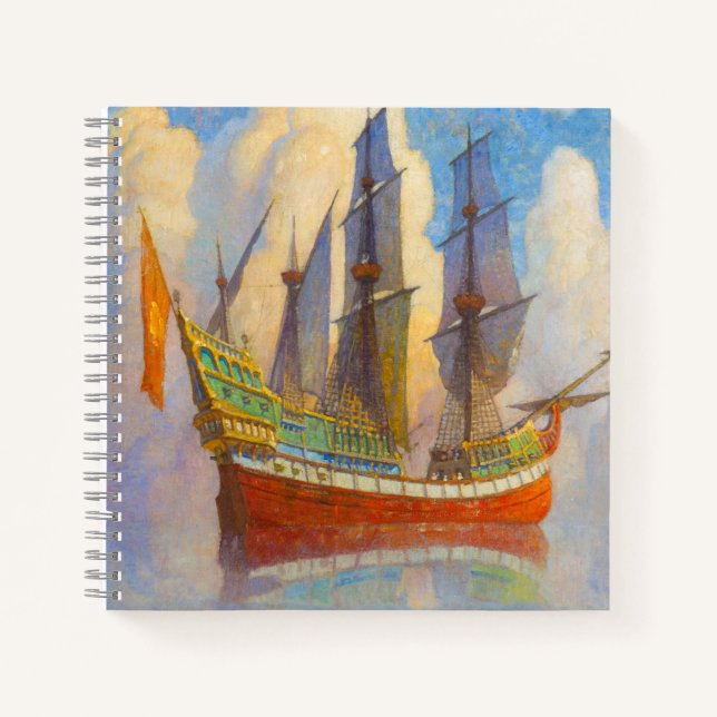 Carnet Le galion d'or de Newell Convers Wyeth (Devant)