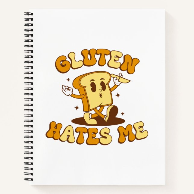 Carnet Le gluten me déteste (Devant)