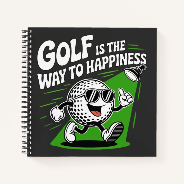 Carnet Le golf est la voie vers le bonheur (Devant)