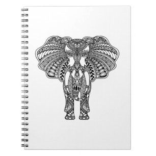 Carnet Le henné Mehndi a décoré l'éléphant d'Asie