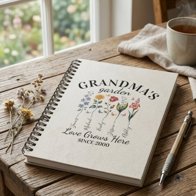 Carnet Le jardin de grand-mère Fleurs de naissance L'amou (Créateur téléchargé)